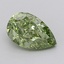 2.99 Ct. Fancy Vivid  Green Pear Lab Grown Diamond