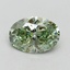 1.02 Ct. Fancy Vivid Green Oval Lab Grown Diamond