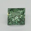 1.18 Ct. Fancy Vivid Pacific Green Princess Lab Grown Diamond