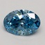 1.53 Ct. Fancy Vivid Blue Oval Lab Grown Diamond