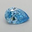 0.53 Ct. Fancy Vivid Blue Pear Lab Grown Diamond