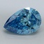 1.53 Ct. Fancy Vivid Malibu Blue Pear Lab Grown Diamond