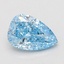 1.47 Ct. Fancy Vivid Blue Pear Lab Grown Diamond