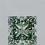 5.79 Ct. Fancy Vivid Green Princess Lab Grown Diamond