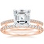 14K Rose Gold Delicate Shared Prong Diamond Ring with Petite Shared Prong Diamond Ring (1/4 ct. tw.)