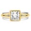Custom Modern Two-Tone Diamond Ring