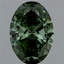 3.51 Ct. Fancy Vivid Green Oval Lab Grown Diamond