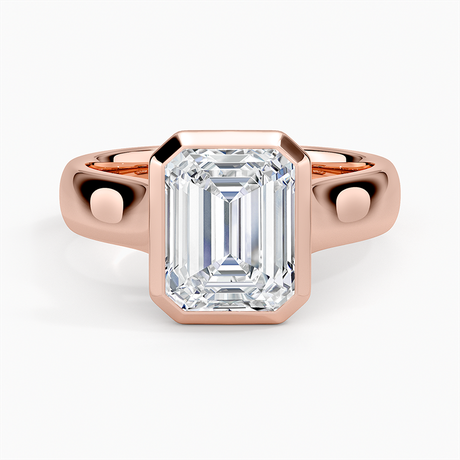 14K Rose Gold Luna 4mm Bezel Ring