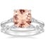PT Morganite Aria Diamond Ring (1/10 ct. tw.) with Versailles Diamond Ring (3/8 ct. tw.), smalltop view