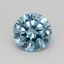 0.46 Ct. Fancy Vivid Blue Round Lab Grown Diamond