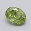 1.10 Ct. Fancy Vivid  Green Oval Lab Grown Diamond