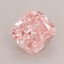 1.19 Ct. Fancy Vivid Pink Cushion Lab Grown Diamond