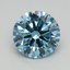 0.66 Ct. Fancy Vivid Blue Round Lab Grown Diamond
