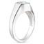 18K White Gold Morgan Bezel Ring, smallside view