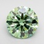 1.71 Ct. Fancy Vivid Green Round Lab Grown Diamond