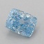 1.06 Ct. Fancy Vivid Blue Cushion Lab Grown Diamond