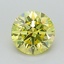 1.03 Ct. Fancy Vivid Yellow Round Lab Grown Diamond