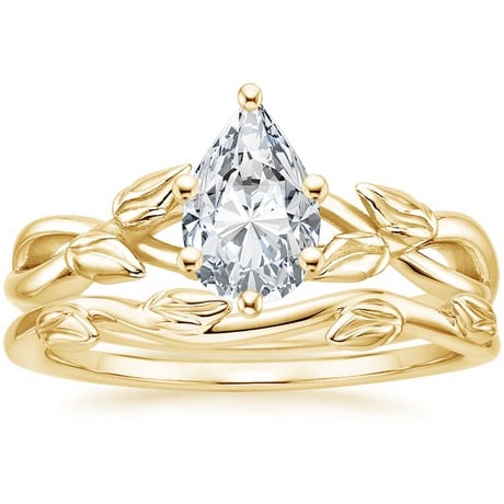 18K Yellow Gold Budding Willow Ring with Winding Willow Ring