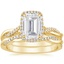 18KY Moissanite Petite Twisted Vine Halo Diamond Bridal Set (1/3 ct. tw.), smalltop view