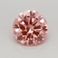 0.46 Ct. Fancy Vivid Pink Round Lab Grown Diamond