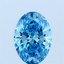 1.00 Ct. Fancy Vivid Blue Oval Lab Grown Diamond