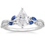 18K White Gold Luxe Willow Sapphire and Diamond Ring (1/8 ct. tw.), smalltop view