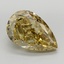 7.90 Ct. Fancy Vivid  Yellow Pear Lab Grown Diamond