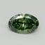 0.44 Ct. Fancy Vivid Green Oval Lab Grown Diamond
