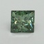 1.03 Ct. Fancy Vivid Green Princess Lab Grown Diamond