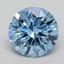 0.90 Ct. Fancy Vivid Blue Round Lab Grown Diamond