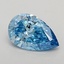 0.63 Ct. Fancy Vivid Blue Pear Lab Grown Diamond