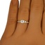 The Isobel Ring, smallzoomed in top view on a hand