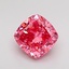 0.90 Ct. Fancy Vivid Pink Cushion Lab Grown Diamond