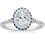 18K White Gold Circa Diamond Ring with Sapphire Accents (1/3 ct. tw.), smalltop view