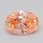 0.48 Ct. Fancy Vivid  Orange Oval Lab Grown Diamond