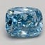 3.07 Ct. Fancy Vivid Blue Cushion Lab Grown Diamond