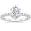 18K White Gold Bliss Six-Prong Diamond Ring (1/6 ct. tw.), smalltop view