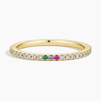 Birthstone Ballad Personalized Pavé Lab Diamond Ring (1/3 ct. tw.)
