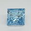 1.66 Ct. Fancy Vivid Blue Princess Lab Grown Diamond