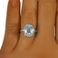 The Estelle Ring, smallzoomed in top view on a hand