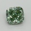 2.3 Ct. Fancy Vivid Pacific Green Cushion Lab Grown Diamond