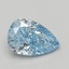 1.53 Ct. Fancy Vivid Blue Pear Lab Grown Diamond