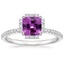 18K White Gold Quadrille Halo Diamond Ring, smalltop view