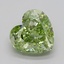 2.02 Ct. Fancy Intense Green Heart Lab Grown Diamond