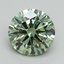 3.23 Ct. Fancy Vivid Green Round Lab Grown Diamond