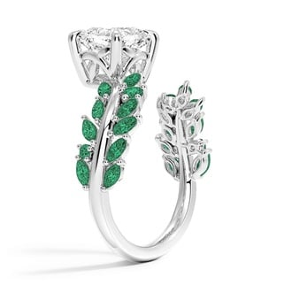 Custom Sweeping Ivy Diamond Open Ring