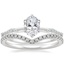 18K White Gold Alena Diamond Ring with Flair Diamond Ring (1/6 ct. tw.)
