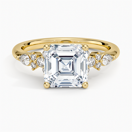 Pear and Round Diamond Engagement Ring Setting