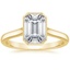 18K Yellow Gold Luna 2mm Bezel Ring, smalltop view