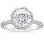 18K White Gold Nova Halo Diamond Ring (1/2 ct. tw.), smalltop view